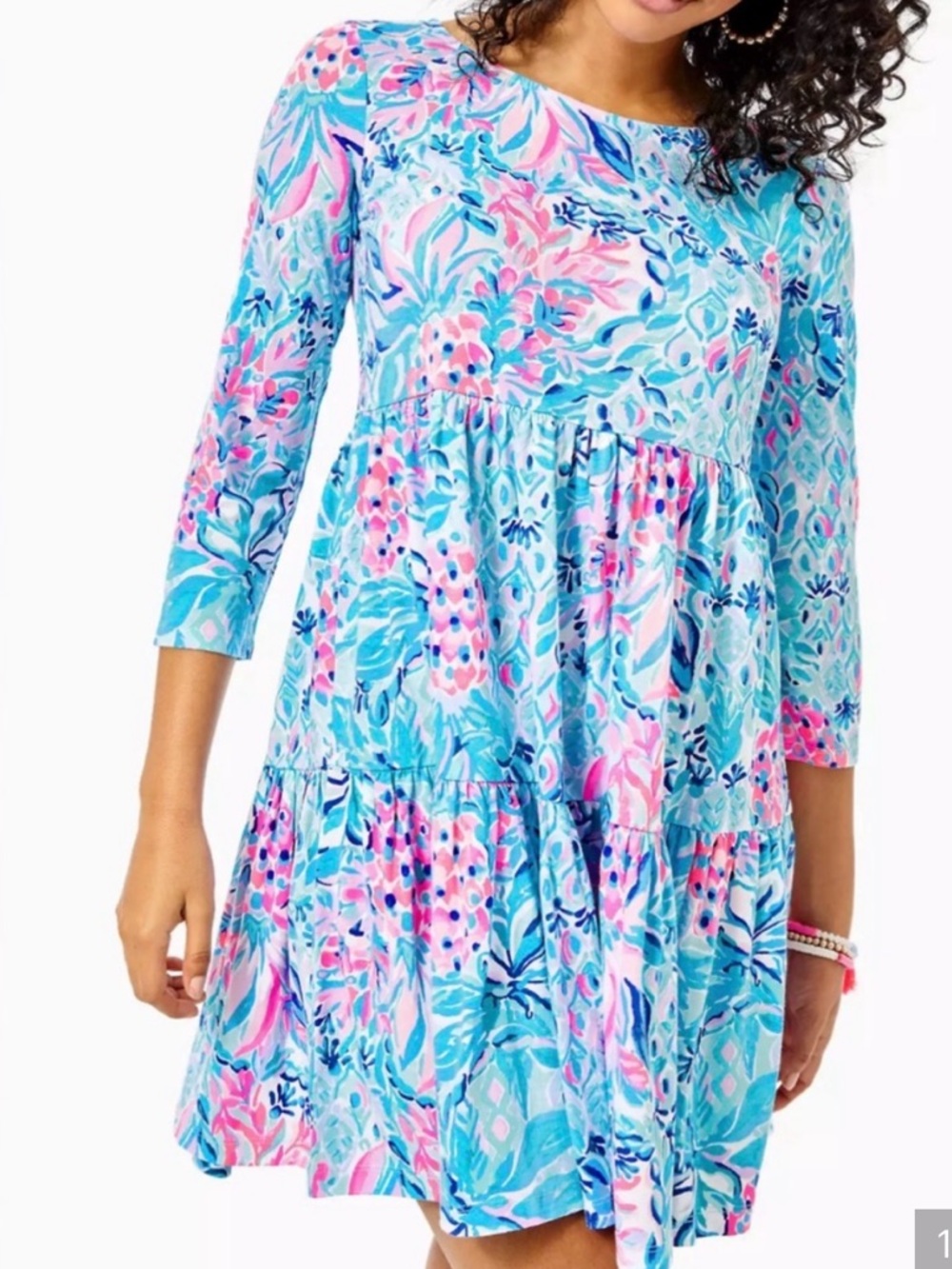 Lilly Pulitzer Geanna swing dress in Zanzibar Blue Party Princess print Sz XL